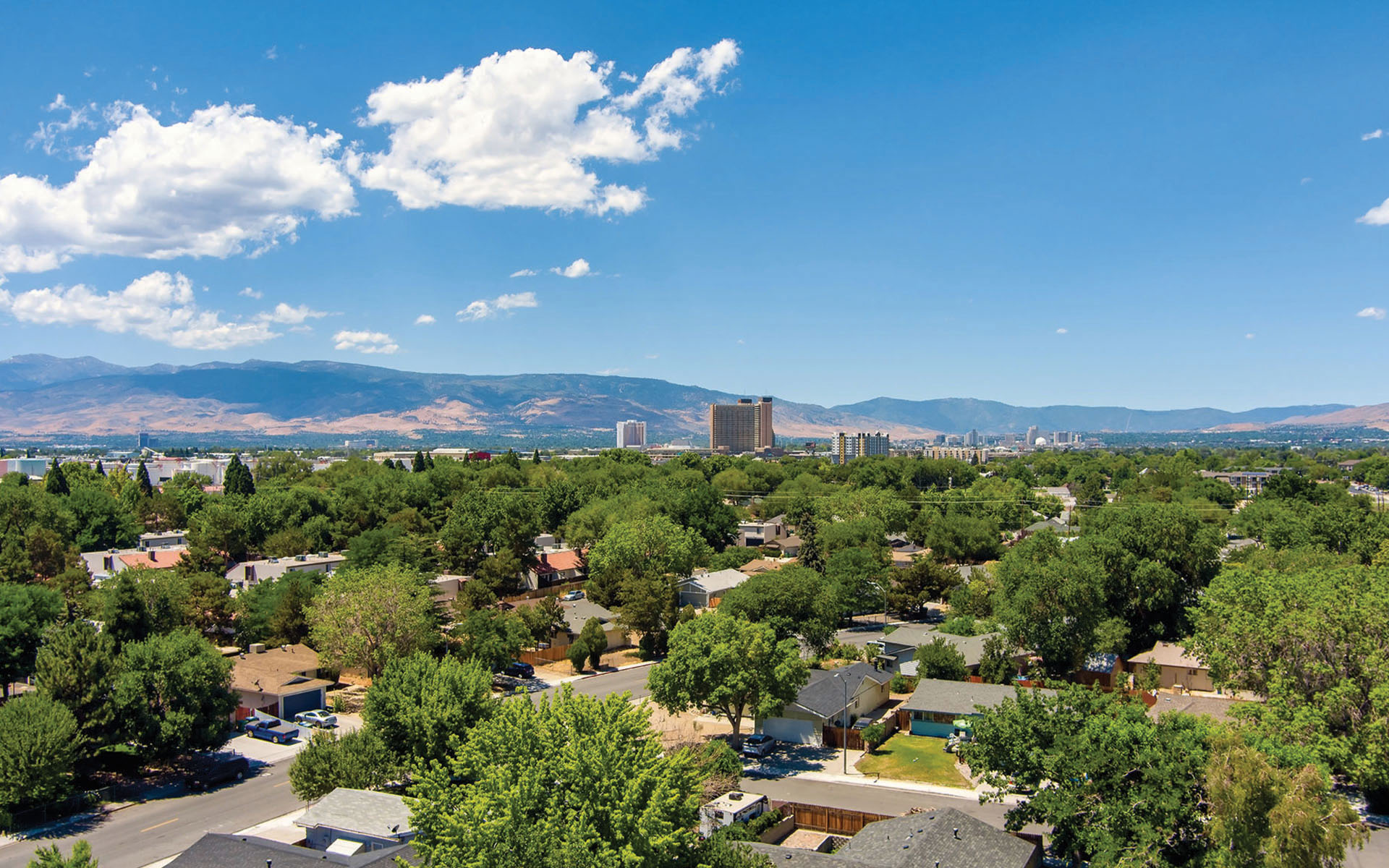 A modern dental practice with a blue and white chair, a dental treatment table, and medical equipment.